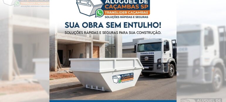 Aluguel de caçamba 4m³ no Jabaquara em São Paulo - Translider Caçambas